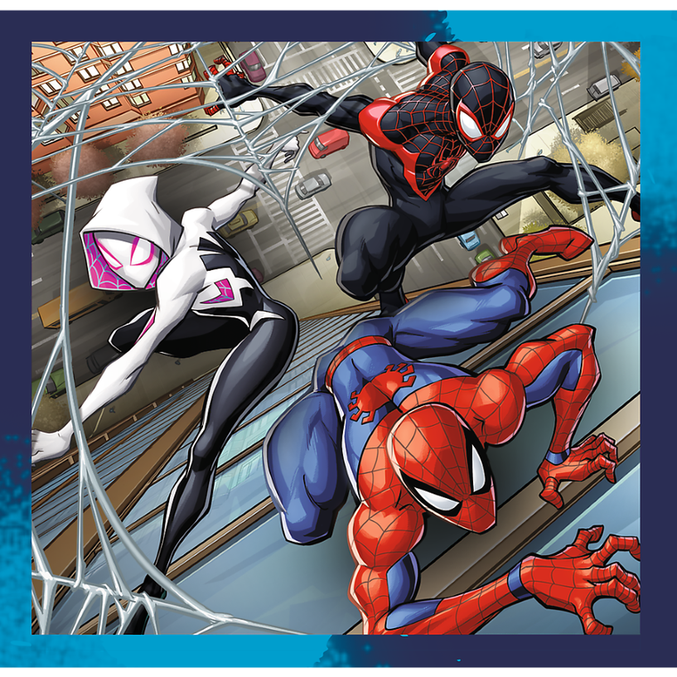 Trefl, Spider-Man, Pajęczy przyjaciel, puzzle 3w1, 106 elementów