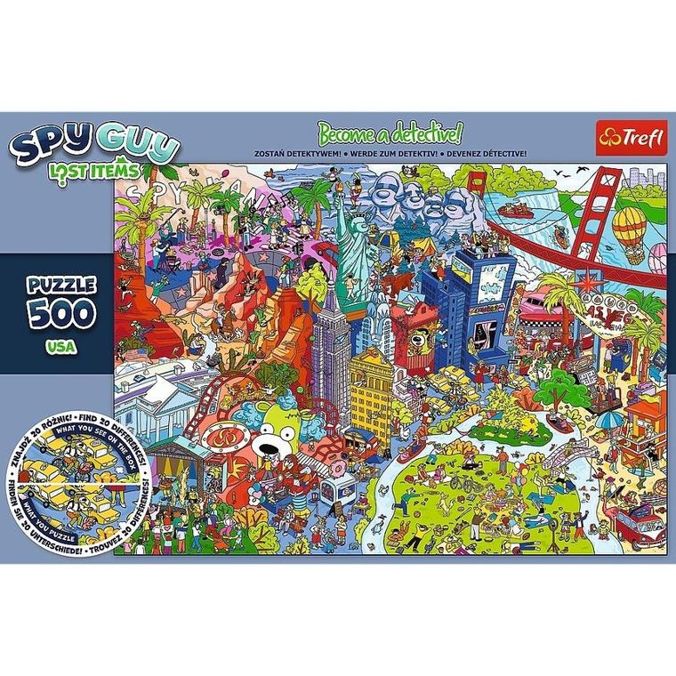 Trefl, Spy Guy, USA, puzzle obserwacyjne, 500 elementów