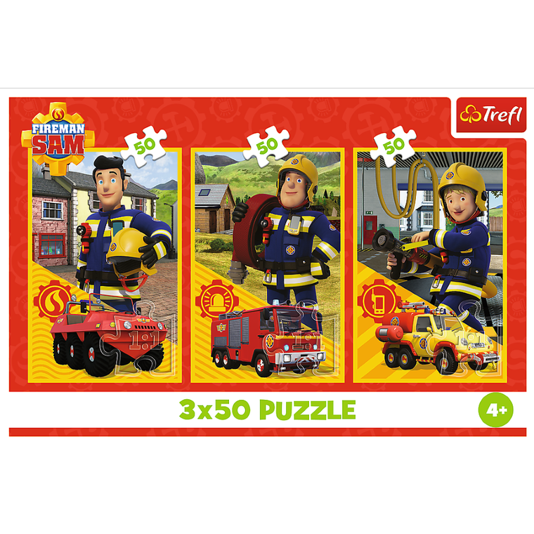 Trefl, Strażak Sam, Ekipa z remizy, puzzle, 3-50 elementów