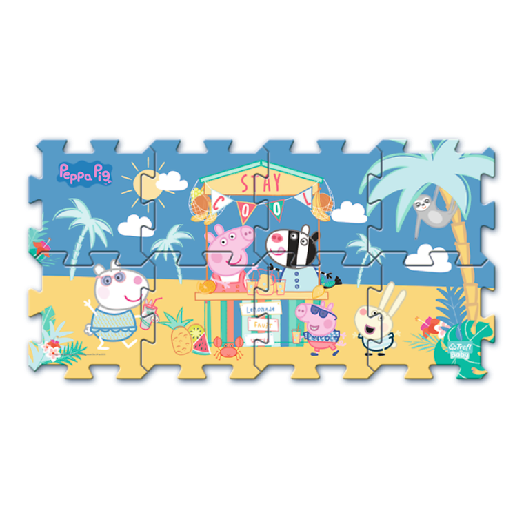 Trefl, Świnka Peppa, Lato na plaży, układanka puzzlopianka