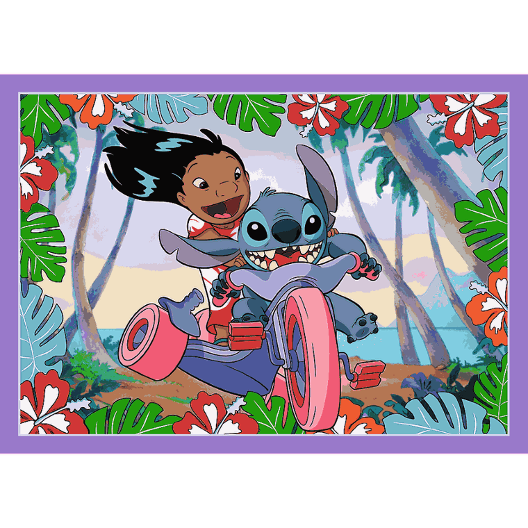 Trefl, Szalony dzień Lilo i Stitch, puzzle, 4w1