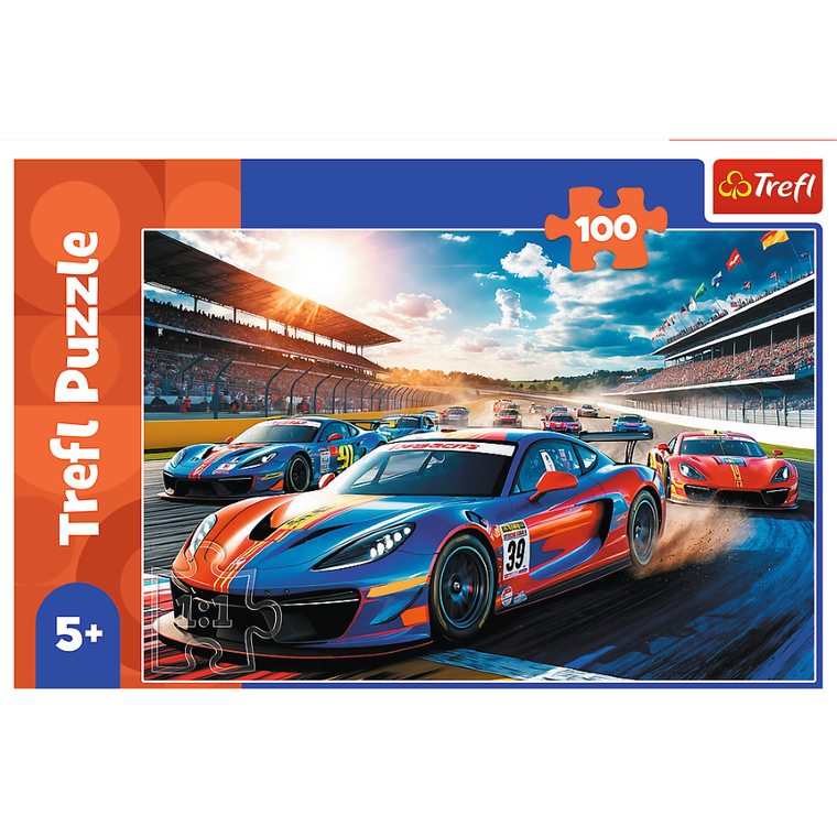 Trefl, Szybka wyścigówka, puzzle, 100 elementów