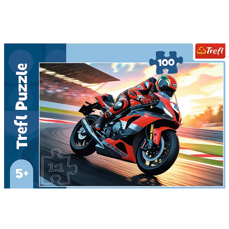 Trefl, Szybki motocykl, puzzle, 100 elementów