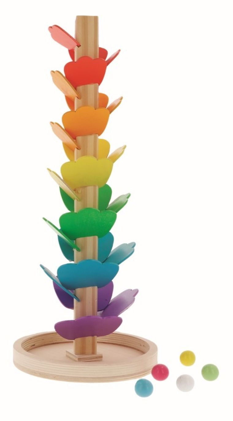 Trefl, Tęczowy kulodrom, zabawka drewniana