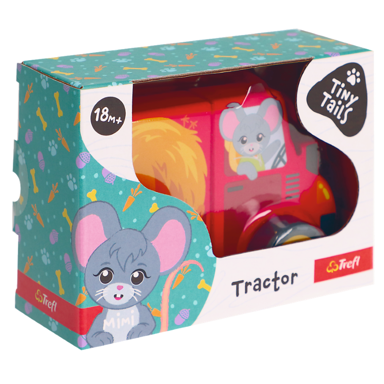 Trefl, Tiny Tails, Traktor, zabawka drewniana
