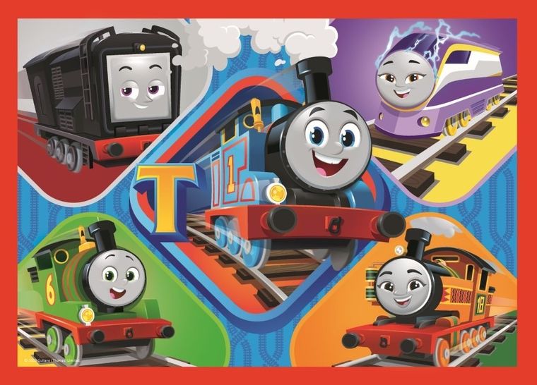 Trefl, Tomek i Przyjaciele, Odjazdowy Tomek, puzzle 4w1