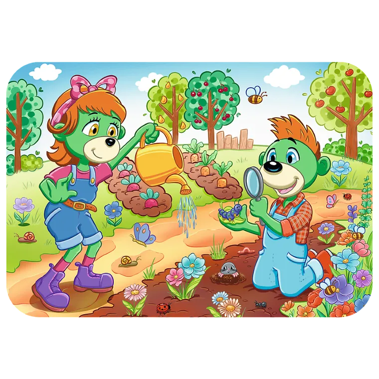 Trefl, Trefliki, Poznaj Rodzinę Treflików, puzzle drewniane, 24 elementy