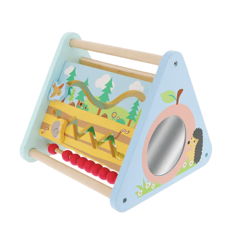 Trefl, trójkąt aktywności, drewniana zabawka edukacyjna