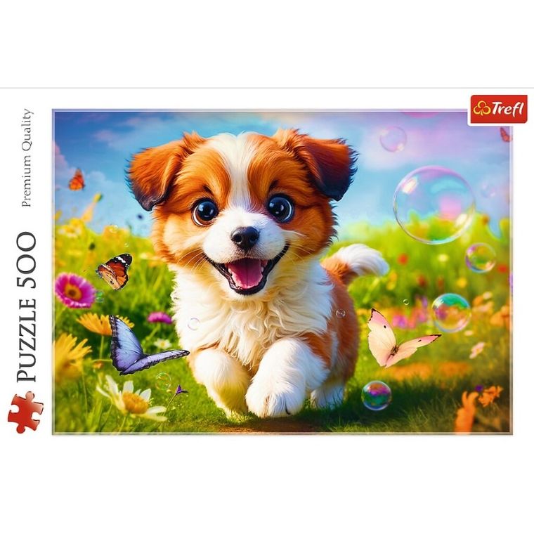 Trefl, Wesoły piesek, puzzle, 500 elementów