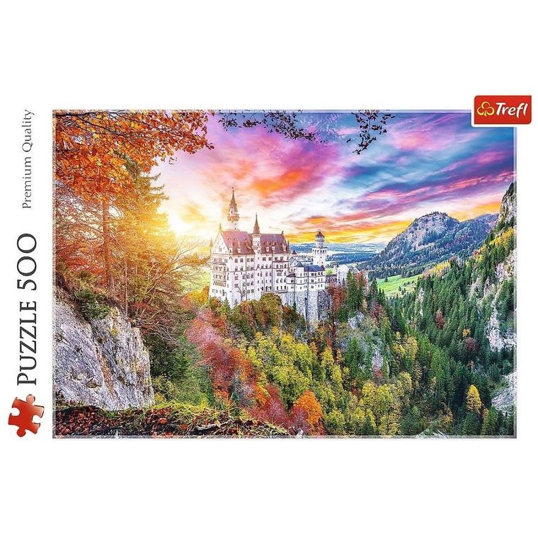 Trefl, Widok na zamek Neuschwanstein Niemcy, puzzle, 500 elementów