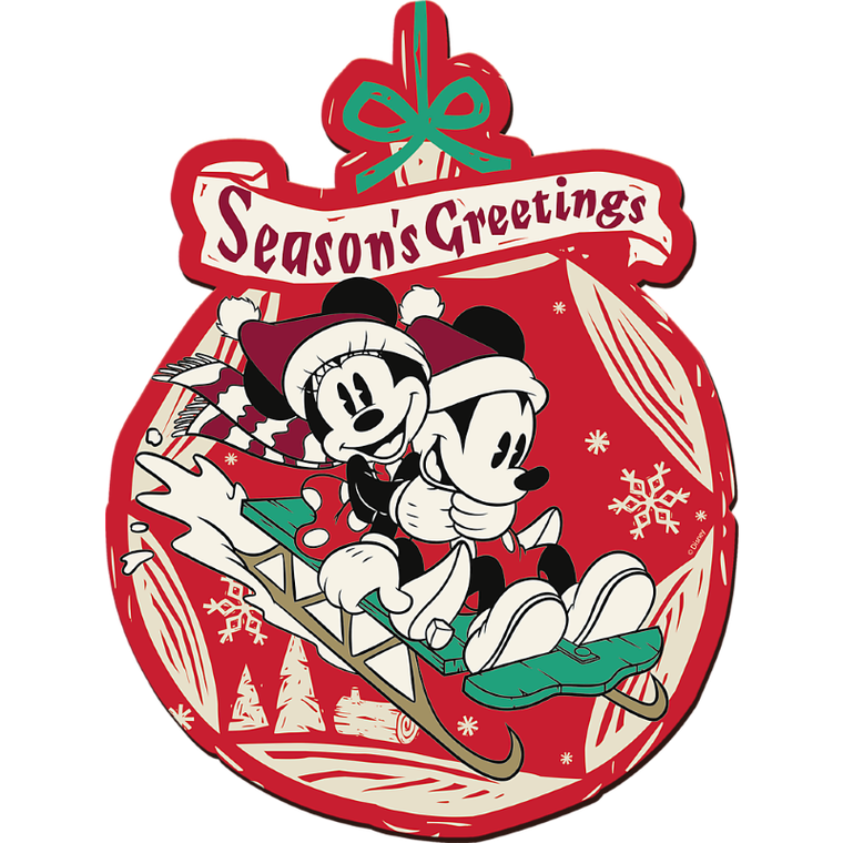 Trefl, Wood Craft, Świąteczna przygoda Miki i Minnie, puzzle drewniane konturowe, 160 elementów