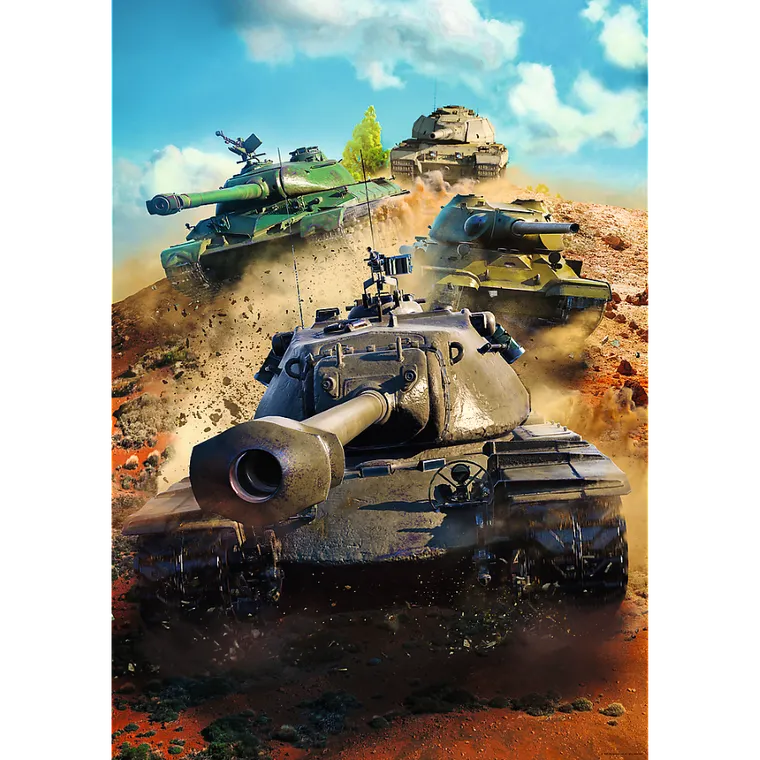 Trefl, World of Tanks, Czołgi w boju, puzzle, 1000 elementów