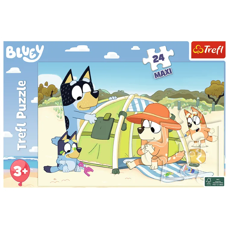 Trefl, Wspaniały dzień Bluey, puzzle maxi, 24 elementy
