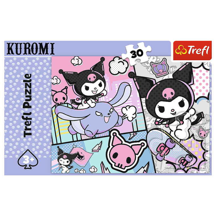 Trefl, Zabawy z Kuromi, puzzle, 30 elementów
