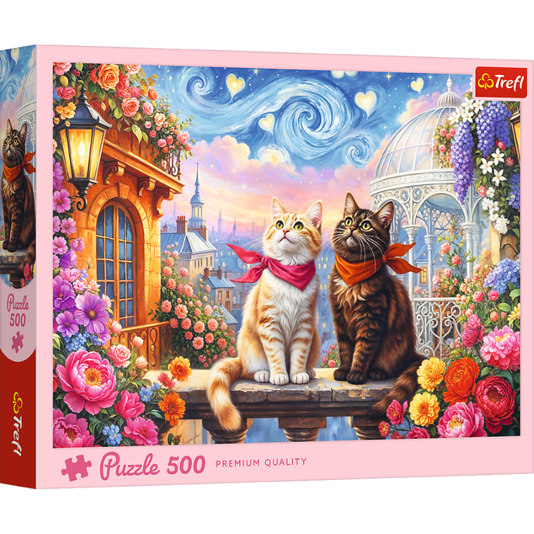 Trefl, Zakochane mruczki, puzzle, 500 elementów