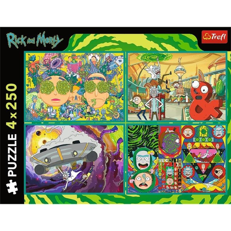 Trefl, Zakręcony świat Ricka i Morty'ego, puzzle, 4-250 elementów