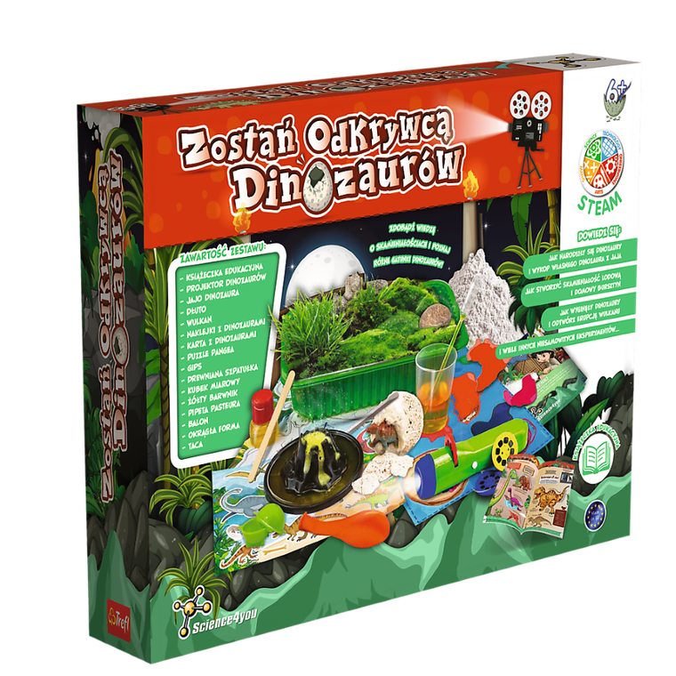 Trefl, Zostań Odkrywcą Dinozaurów, zestaw edukacyjny