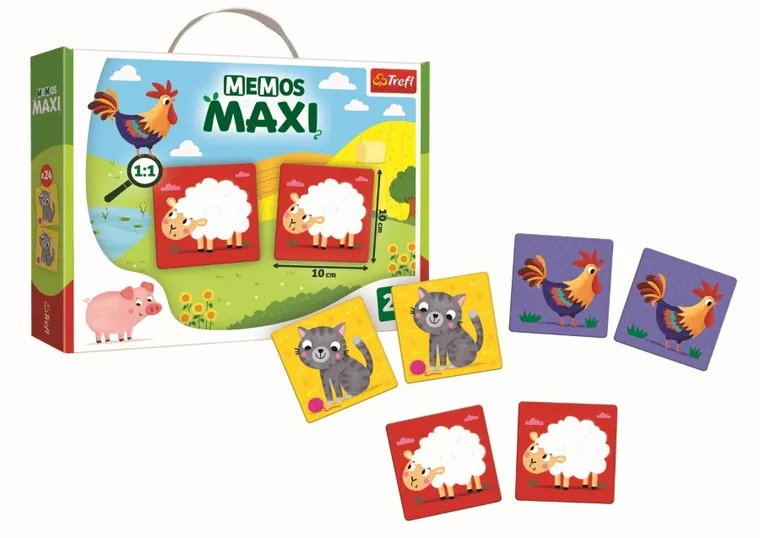 Trefl, Zwierzęta na farmie, Memos Maxi, gra pamięciowa