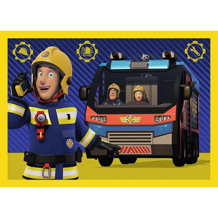 Trelf, Strażak Sam, Strażak na sygnale, puzzle 4w1