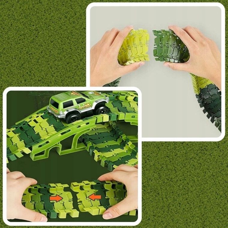 Trifox, Dinosaur Track, tor z pojazdem i figurkami, 168 elementów