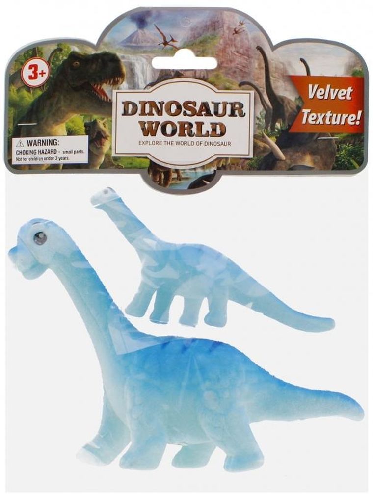 Trifox, dinozaur, mama i dziecko, figurka flokowana