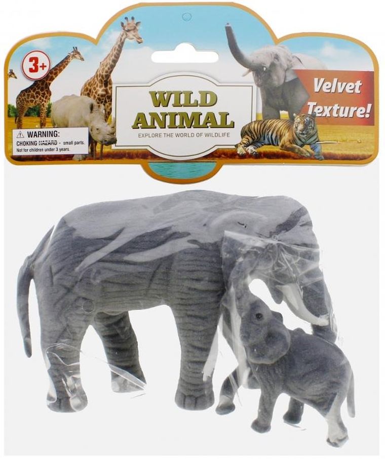 Trifox, dzikie zwierzęta, mama i dziecko, figurki flokowane