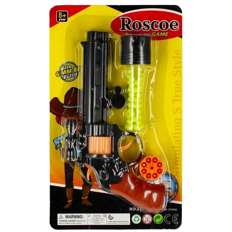 Trifox, pistolet na spłonkę, kapiszony i kulki, 2w1