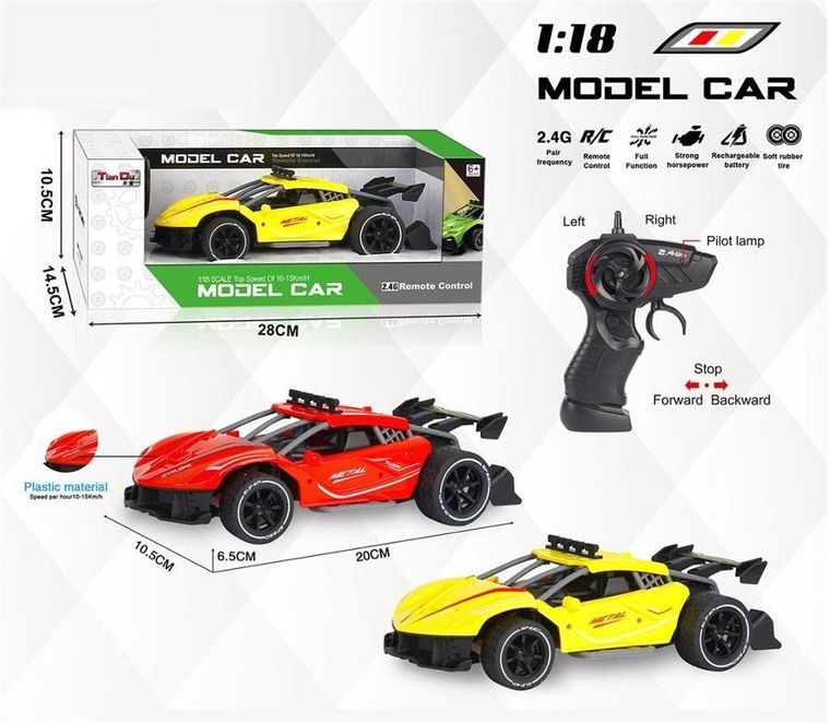 Trifox, pojazd sportowy zdalnie sterowany, 1:18