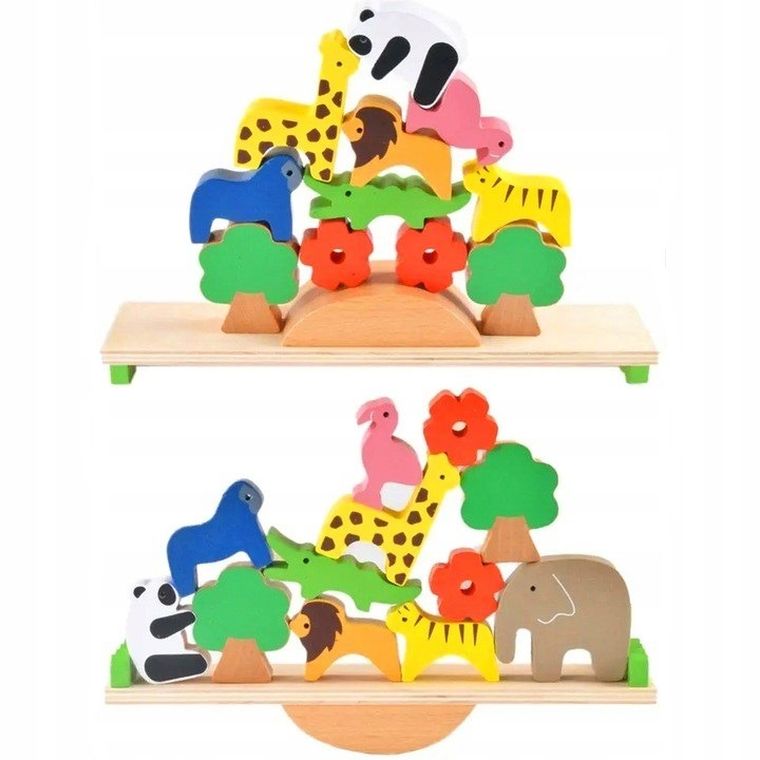 Trifox, równoważnia drewniana, zwierzęta, 13 elementów