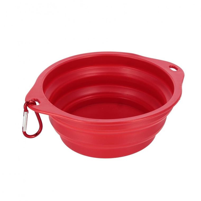 Trik&Roll, miska dla zwierząt silikonowa, składana, czerwona, 19 cm