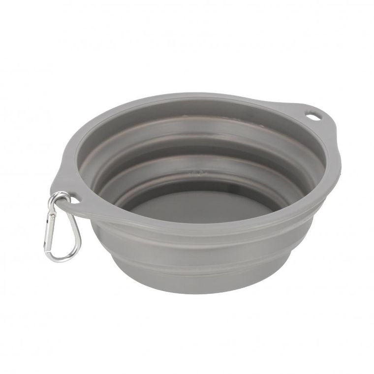 Trik&Roll, miska dla zwierząt silikonowa, składana, szara, 19 cm