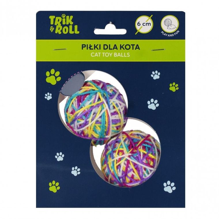 Trik&Roll, piłka dla kota, 6 cm, 2 szt.