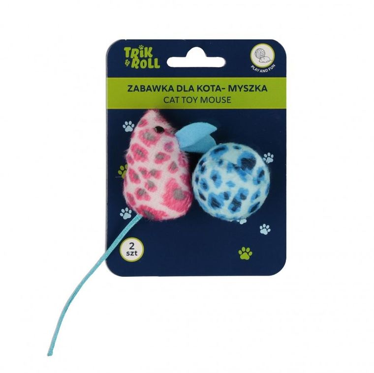 Trik&Roll, zabawka dla kota, myszka pluszowa i piłka pluszowa