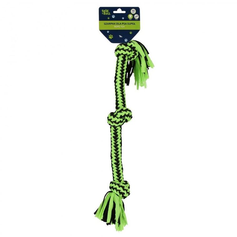 Trik&Roll, zabawka dla psa, szarpak supeł, zielony, 50 cm