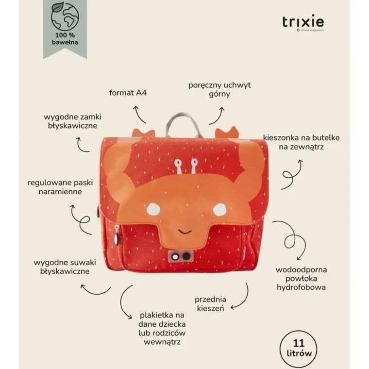 Trixie Baby, tornister, Krab