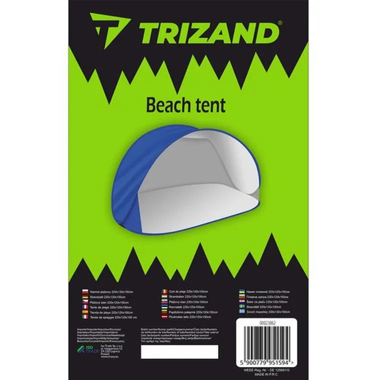 Trizand, namiot plażowy, 220-120-100 cm