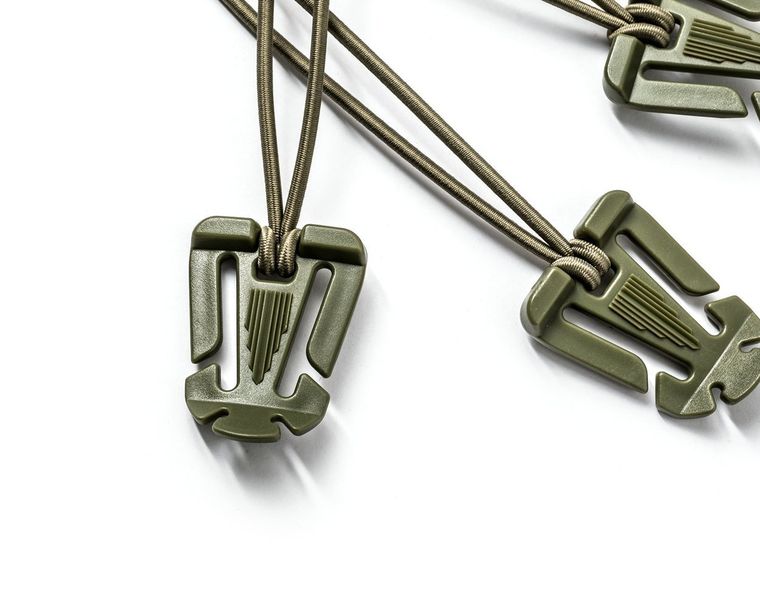 Troki taktyczne, 3 szt., oliwkowy