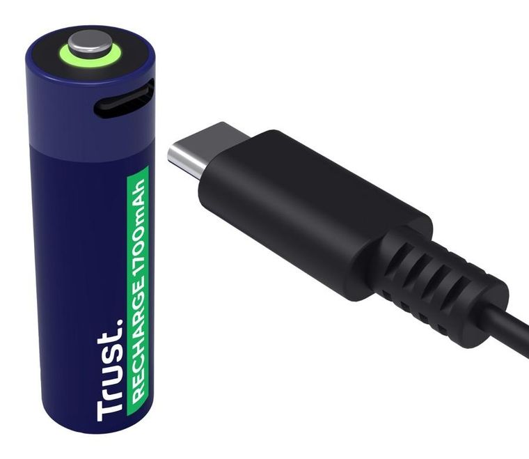 Trust, USB-C Rechargeable Batteries, baterie AA, 4 szt.
