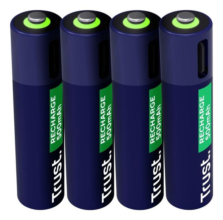 Trust, USB-C Rechargeable Batteries, baterie AAA, 4 szt.