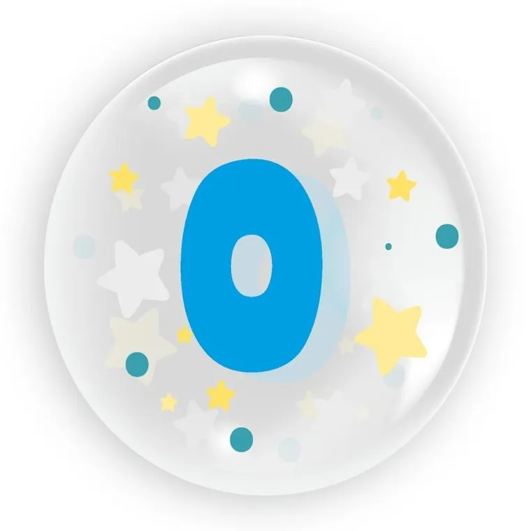 Tuban, balon, cyfra 0, 45 cm