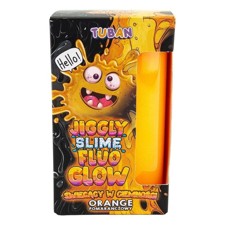 Tuban, Jggly Slime Fluo Glow, masa plastyczna, pomarańczowy, 430g