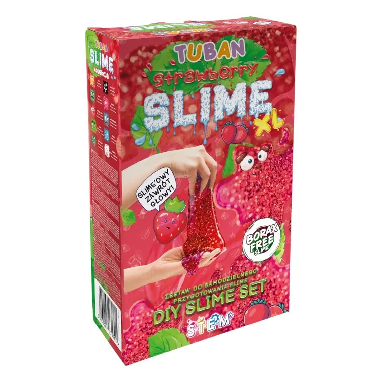 Tuban, Slime DIY, Truskawka, XL, zestaw kreatywny