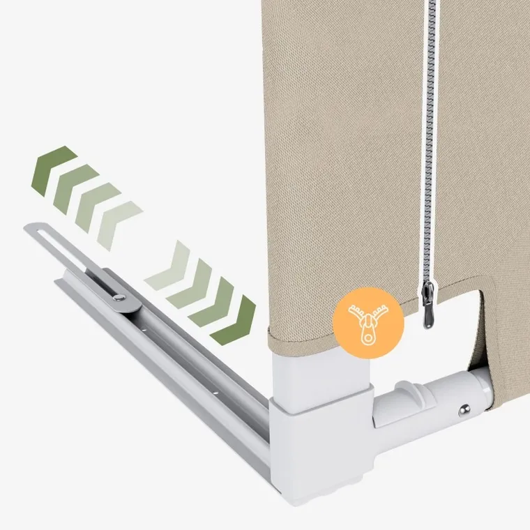 Tulano, Cover 40, barierka ochronna do łóżka, beige, 200 cm