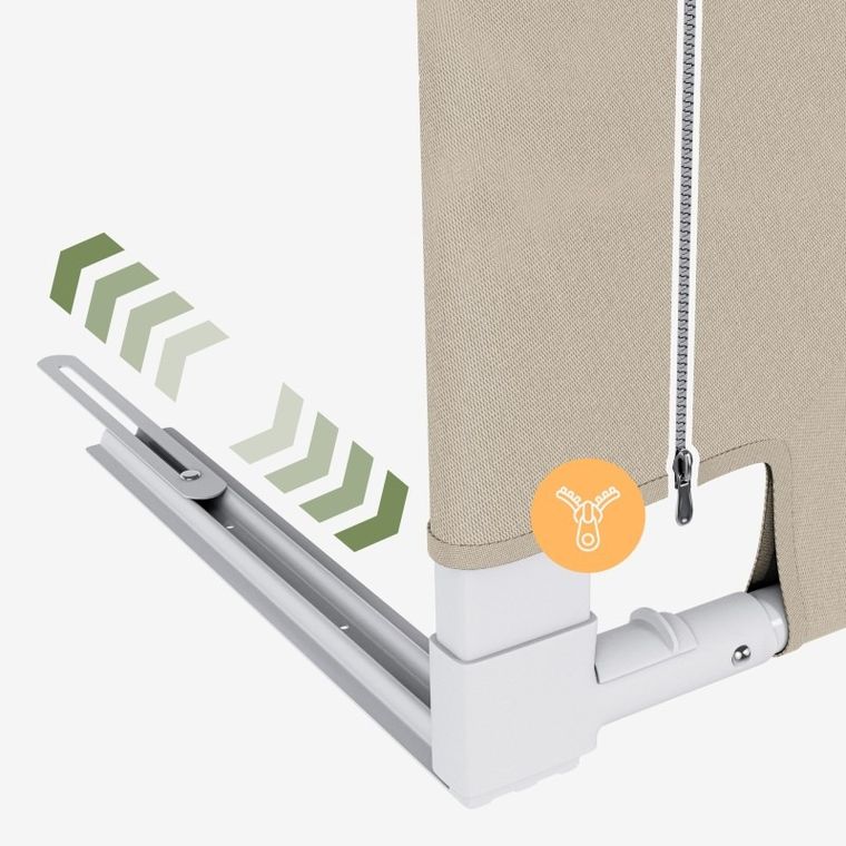 Tulano, Cover 44, barierka ochronna do łóżka, beige 140 cm