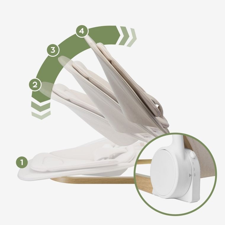 Tulano, Moon 50, leżaczek bujaczek, beżowy