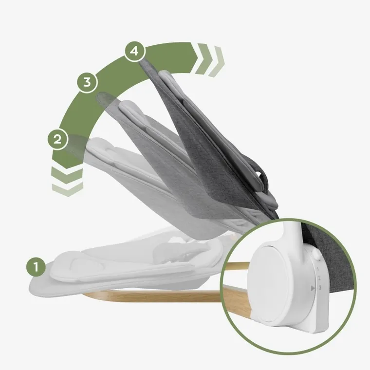 Tulano, Moon 50, leżaczek bujaczek, szary