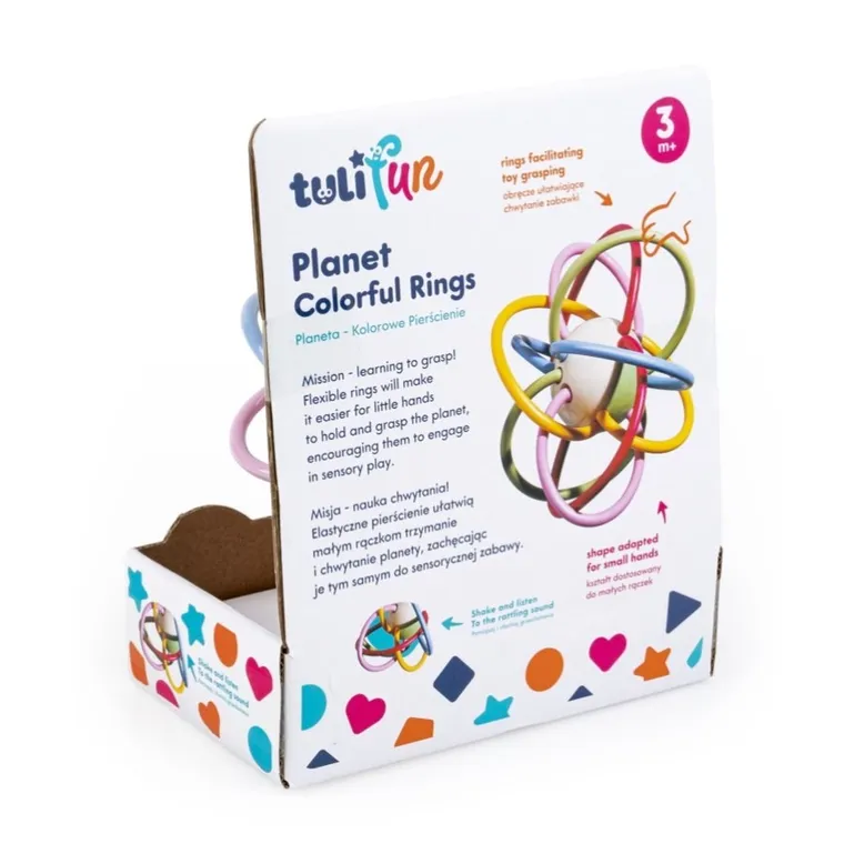 TuliFun, Kolorowe Pierścienie, Planeta, zabawka sensoryczna