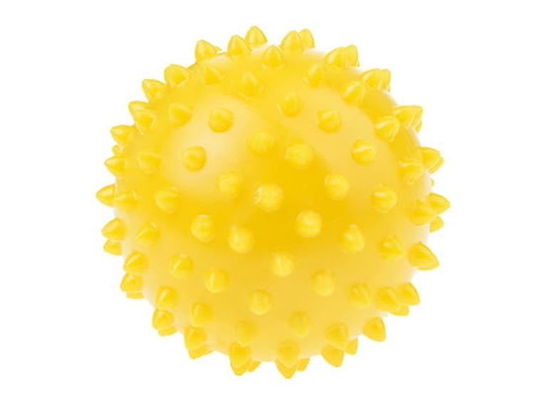Tullo, piłka rehabilitacyjna, żółta, 7,6 cm