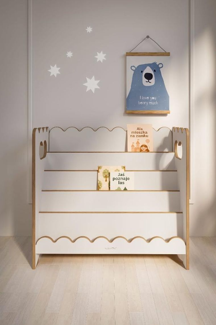tupti.wood, Bubble Maxi, biblioteczka montessori, naturalna