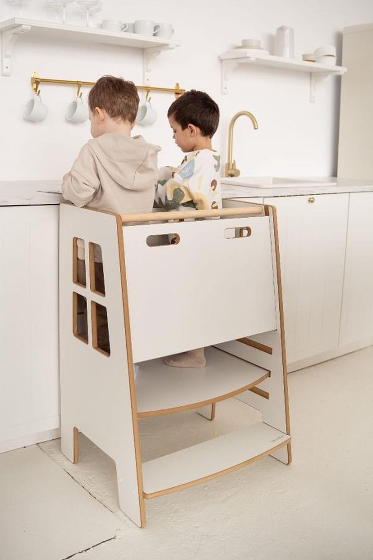 tupti.wood, Kitchen Helper, Double Safe, pomocnik kuchenny dla rodzeństwa